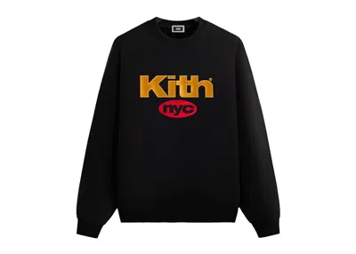 Pre-owned Kith Men's  Nyc Nimbus Logo Nelson Crewneck Sweatshirt In Black