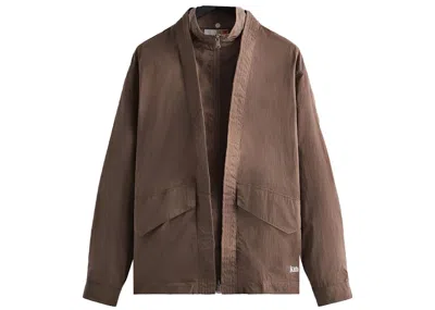 Pre-owned Kith Men's  Nylon Fulton Kimono Track Jacket In Dusty Mauve