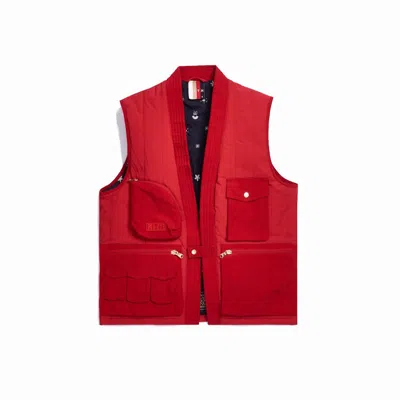 Pre-owned Kith Men's  Nylon Quilted Tactical Vest In Red