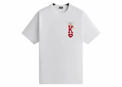 Pre-owned Kith Men's  Of Hearts Tee Shirt In White