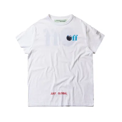 Pre-owned Kith Men's  Off Just Global Tee Shirt In White