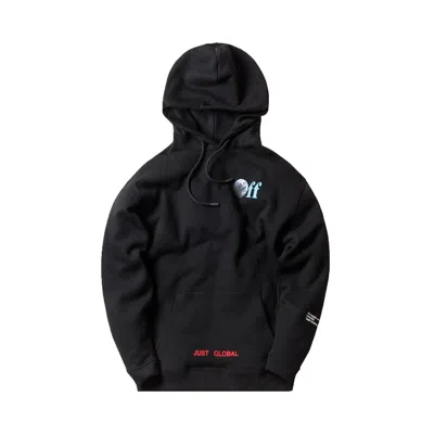 Pre-owned Kith Men's  Offwhite Just Global Hoodie In Black
