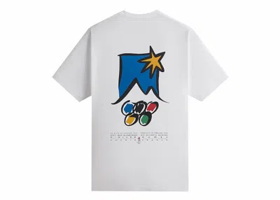 Pre-owned Kith Men's  Olympics Heritage Albertville 1992 Vintage Tee Shirt In White