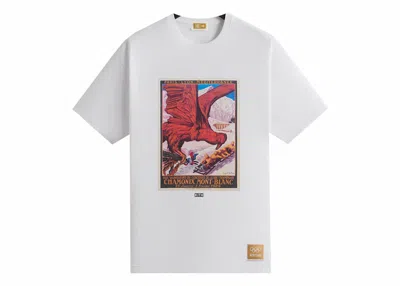Pre-owned Kith Men's  Olympics Heritage Chamonix 1924 Vintage Tee Shirt In White