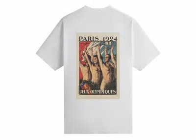 Pre-owned Kith Men's  Olympics Heritage Paris 1924 Vintage Tee Shirt In White