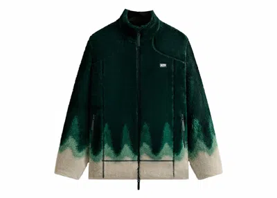 Pre-owned Kith Men's  Ombre Wave Harper Vintage Sherpa Full Zip In Chronicle