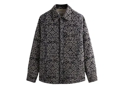 Pre-owned Kith Men's  Paloma Tile Jacquard Sheridan Jacket In Nocturnal