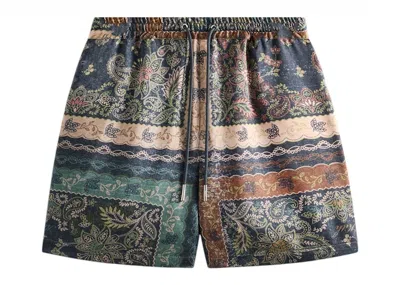 Pre-owned Kith Men's  Panelled Bandana Active Short In Stadium In Gray