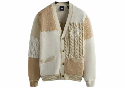 Pre-owned Kith Men's  Patchwork Knit Cardigan In Durum