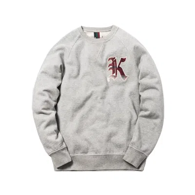 Pre-owned Kith Men's  Patchwork Williams Crewneck Sweatshirt In Heather Grey