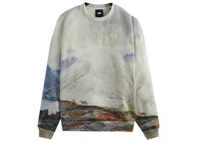 Pre-owned Kith Men's  Peak Nelson Crewneck Sweatshirt In Chalk