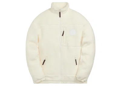 Pre-owned Kith Men's  Pinehurst Bonded Sherpa Full Zip In Sandrift