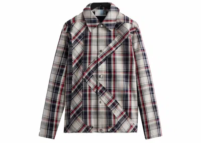 Pre-owned Kith Men's  Plaid Initial K Jacket In Oat