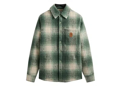 Pre-owned Kith Men's  Plaid Sheridan Shirt Jacket In Pavillion In Green