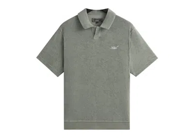 Pre-owned Kith Men's  Plush Terry Leo Polo Shirt In Cavan In Brown