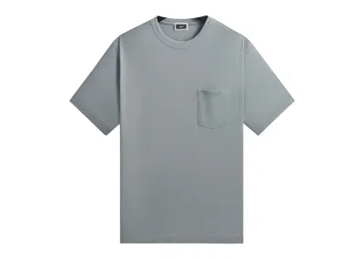 Pre-owned Kith Men's  Pointelle Mesh Leonard Pocket Tee Shirt In Light Indigo In Purple