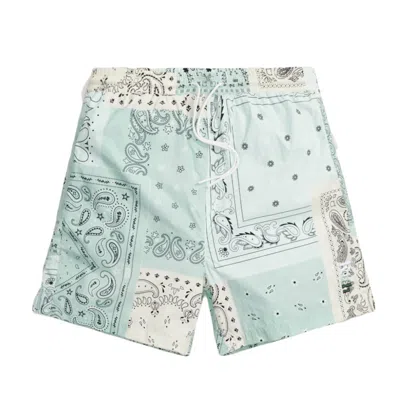 Pre-owned Kith Men's  Printed Active Swim Shorts In Zen Green