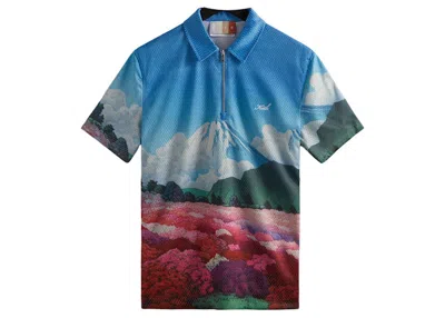 Pre-owned Kith Men's  Printed Devoe Quarter Zip In Bloom