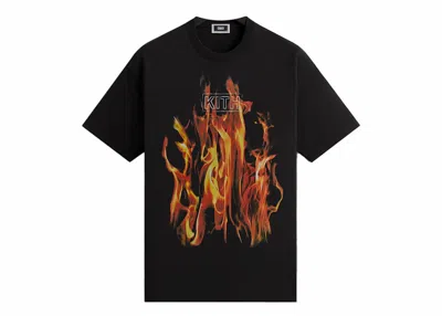 Pre-owned Kith Men's  Pyro Box Logo Vintage Tee Shirt In Black