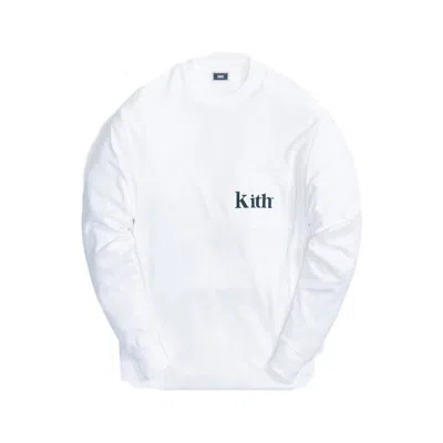 Pre-owned Kith Men's  Quinn Long Sleeve Tee Shirt In White