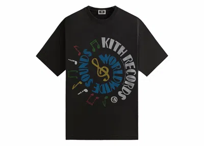 Pre-owned Kith Men's  Records Vintage Tee Shirt In Black