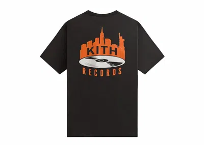 Pre-owned Kith Men's  Records Vintage Tee Shirt (ss25) In Black