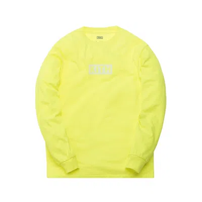 Pre-owned Kith Men's  Reflective Long Sleeve Tee Shirt In Citron In Yellow