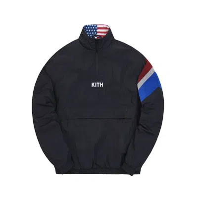 Pre-owned Kith Men's  Retro Quarter Zip Track Jacket In Black