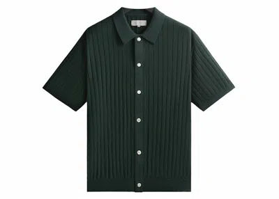 Pre-owned Kith Men's  Rhys Knit Stripe Buttondown In Stadium In Gray