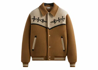 Pre-owned Kith Men's  Ribbon Embroidery Carlton Jacket In Loft