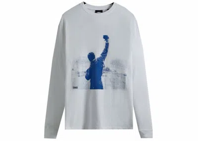 Pre-owned Kith Men's  Rocky Fly Now Long Sleeve Tee Shirt In White