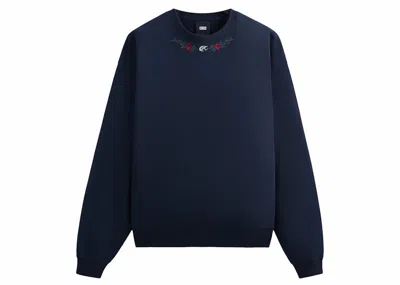 Pre-owned Kith Men's  Rose Nelson Crewneck Sweatshirt In Nocturnal In Black