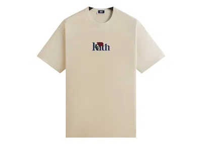 Pre-owned Kith Men's  Rose Serif Tee Shirt In Sandrift