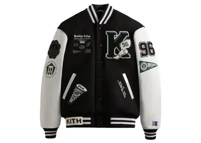 Pre-owned Kith Men's  Russell Athletic Cuny Brooklyn College Golden Bear Jacket In Black