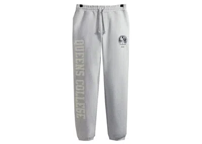 Pre-owned Kith Men's  Russell Athletic Cuny Queens College Sweatpants In Light Heather Grey In Gray