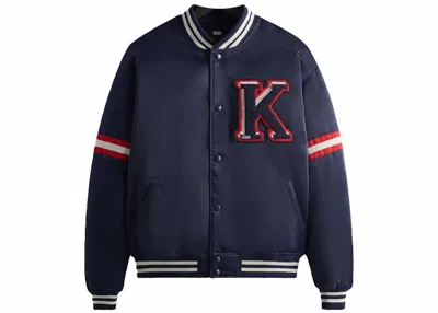 Pre-owned Kith Men's  Satin Bomber Jacket In Nocturnal
