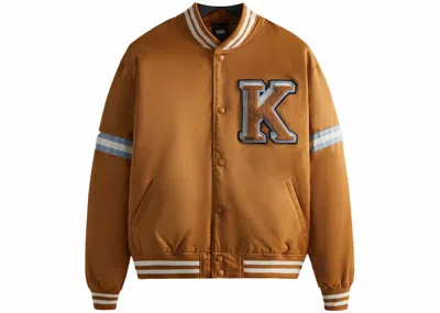 Pre-owned Kith Men's  Satin Bomber Jacket In Sumo In Orange