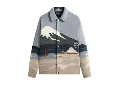 Pre-owned Kith Men's  Scenic Winter Microsuede Overshirt In Kindred In Brown