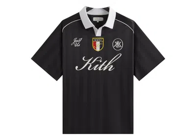 Pre-owned Kith Men's  Shadow Stripe Marcel Soccer Top In Black