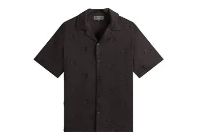Pre-owned Kith Men's  Short Sleeve Thompson Camp Collar Shirt In Kindling In Brown