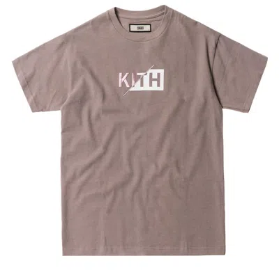 Pre-owned Kith Men's  Slash Classic Logo Tee Shirt In Cinder In Gray