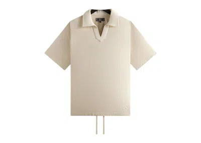Pre-owned Kith Men's  Soft Woven Short Sleeve Glen Pullover In Waffle