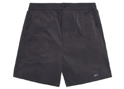 Pre-owned Kith Men's  Solid Sporty Wrinkle Short In Battleship