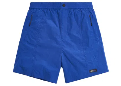 Pre-owned Kith Men's  Solid Sporty Wrinkle Short In Surf The Web