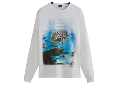 Pre-owned Kith Men's  South Ferry Long Sleeve Tee Shirt In White