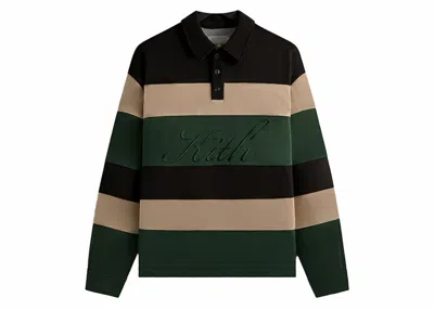 Pre-owned Kith Men's  Stripe Microsuede Tanner Pullover In Black