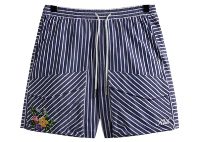Pre-owned Kith Men's  Striped Poplin Boreum Cargo Short In Montage