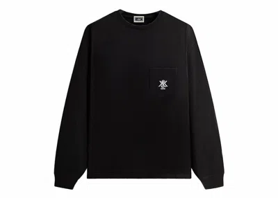 Pre-owned Kith Men's  Sueded Jersey Leonard Pocket Tee Shirt In Black