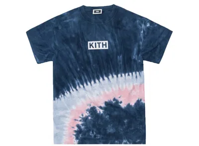 Pre-owned Kith Men's  Summer Tie Dye Tee Shirt In Blue/pink In Multi