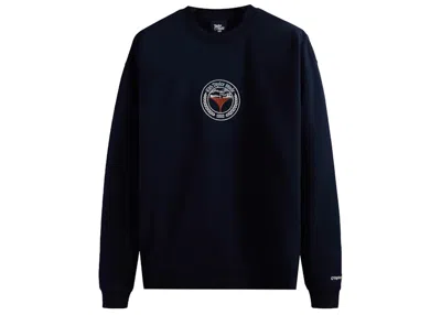 Pre-owned Kith Men's  Taylormade Crest Crewneck Sweatshirt In Nocturnal